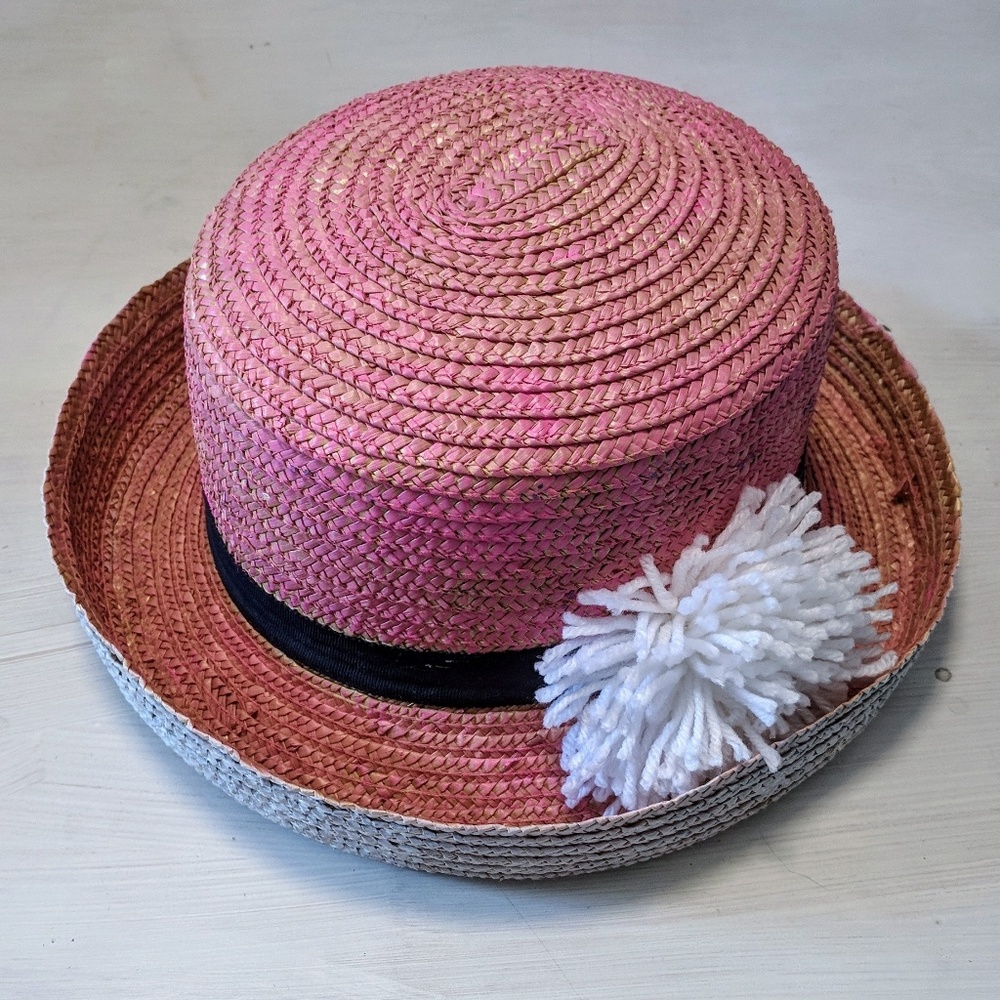 VTG 80s PINK POM HAT